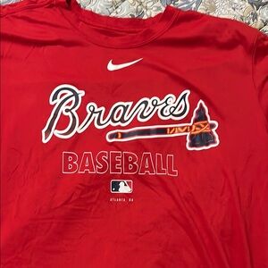 Nike Red Braves Baseball Tee